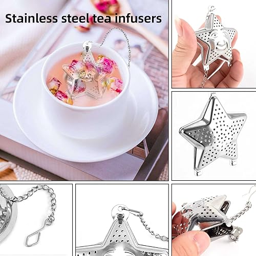 Miniatura 4 de Bola de té de malla de acero inoxidable, juego de 3 mini coladores de té, infusor de té, filtro de té, bola de condimento de especias con gancho de