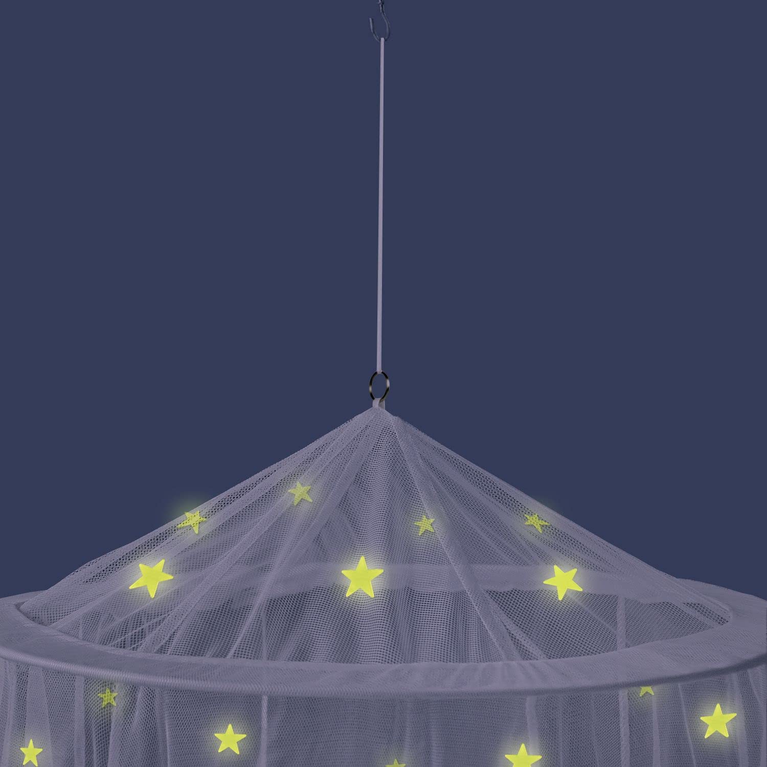 UB-STORE Canopy for Girls Bed with Pre-Glued Glow in The Dark Stars, Princess Mosquito Net Room Decor - Image 4