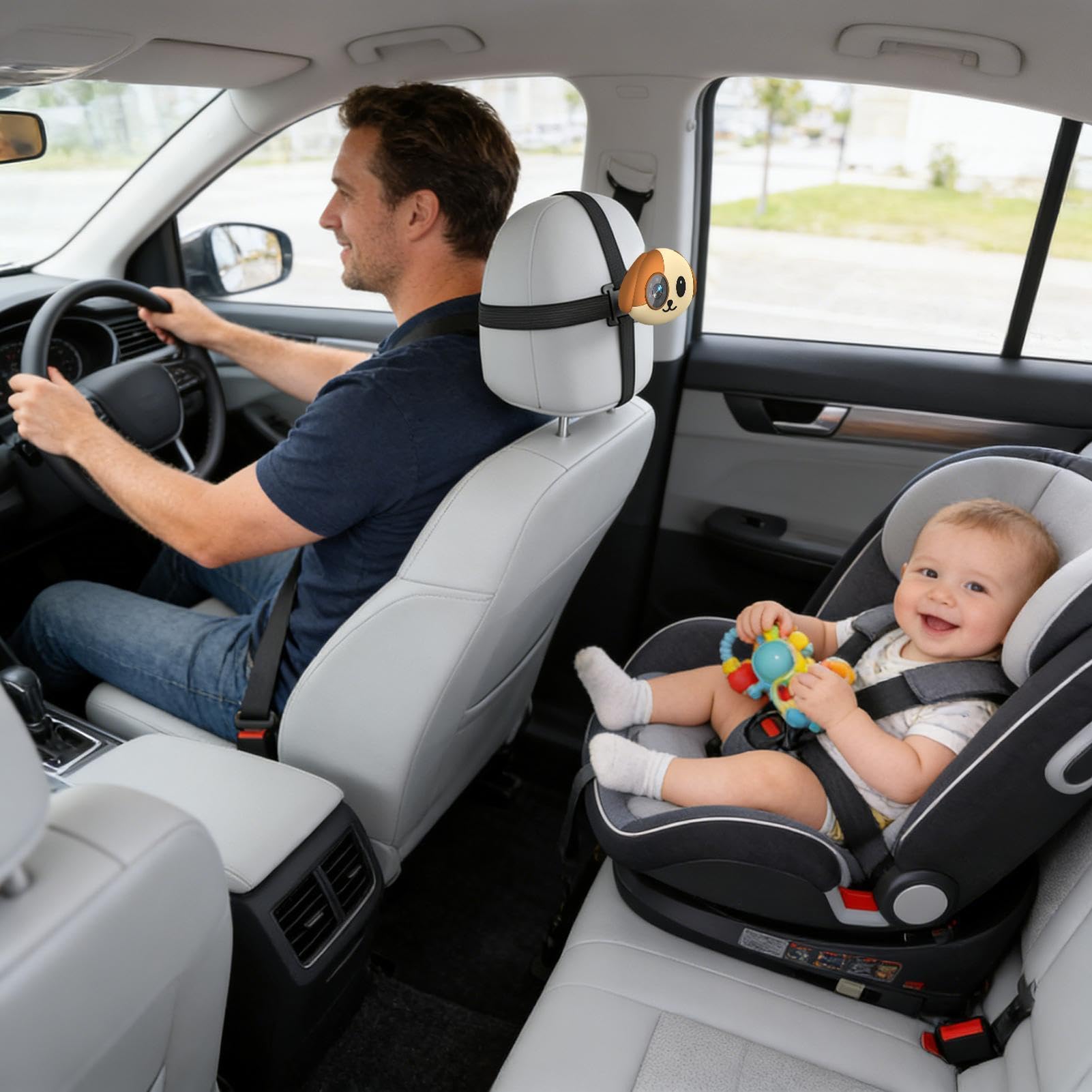 Caméra De Voiture Pour Bébé – Moniteur De Siège Arrière Sans Fil HD 1080P Avec Vision | Objectif Grand Angle 150° Plug And Play À Faible Latence | Caméra Pour Bébé De Siège D'auto Pour Une Co