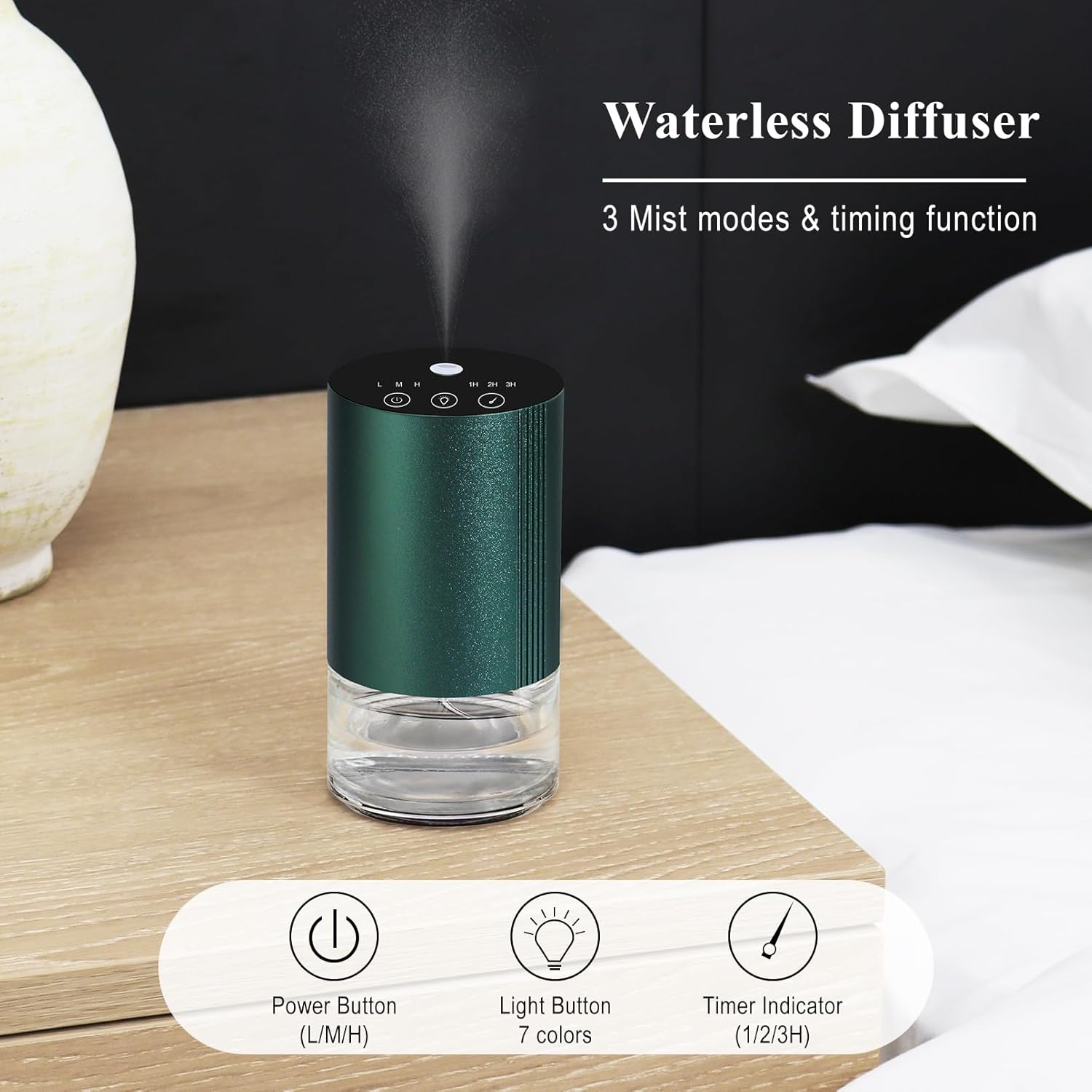 Waterless Diffuser & Oud Bergamot Scented Oil Refill