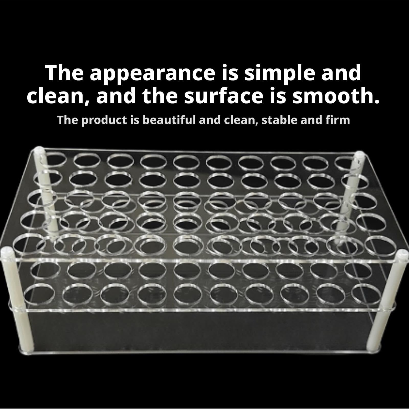 Reagenzglashalter Ständer Acryl Reagenzglashalter Rack for 15ml Multifunktional Werkzeug Laborzubehör(23x7.3x8.3cm)