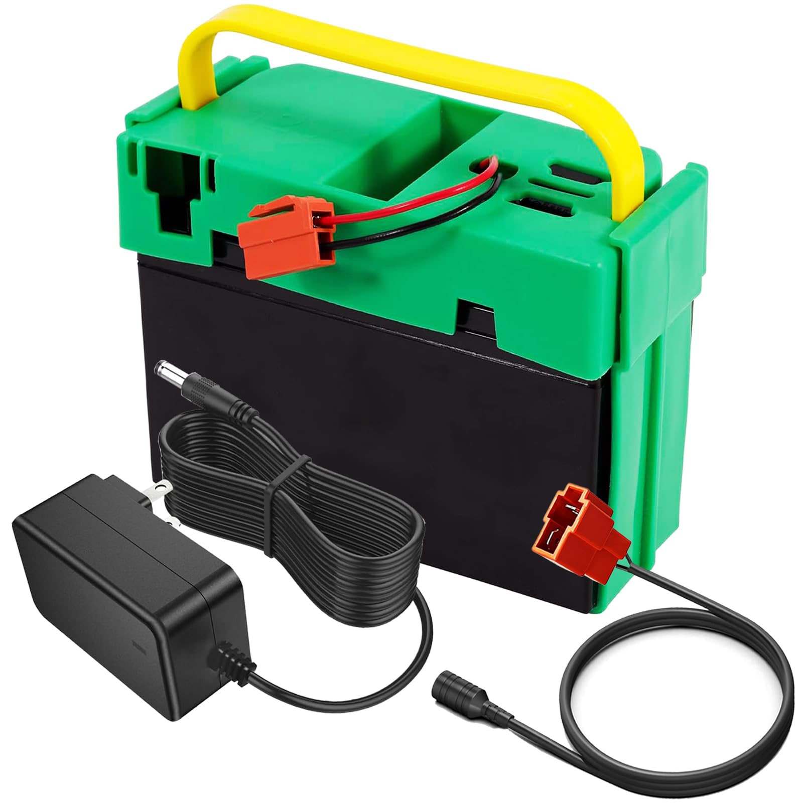 CHUNCAIL 12V 8Ah Lithium Battery for Kids Vehicles with Charger and Adapter Cable Replacement for Peg Perego