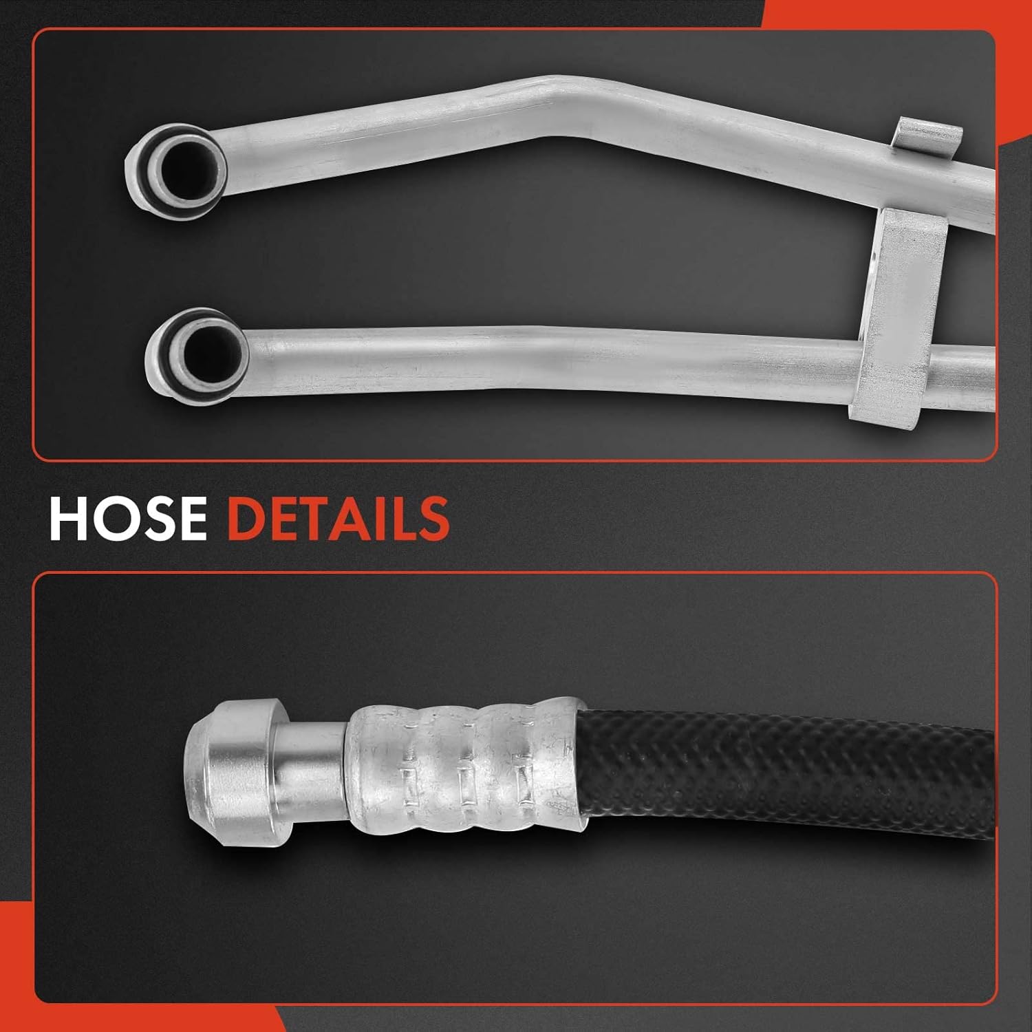A-Premium Inlet and Outlet Automatic Transmission Oil Cooler Line Hose Assembly Compatible with Cadillac CTS 2005-2007 2.8L, CTS 2004-2007 3.6L, Replace# 89022476
