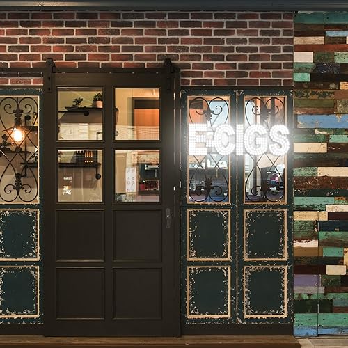 Miniatura 6 de Letrero E-CIGS LED grande de 30 x 9 pulgadas para tiendas de humo, diseño único súper brillante con instalación colgante, letrero electrónico de