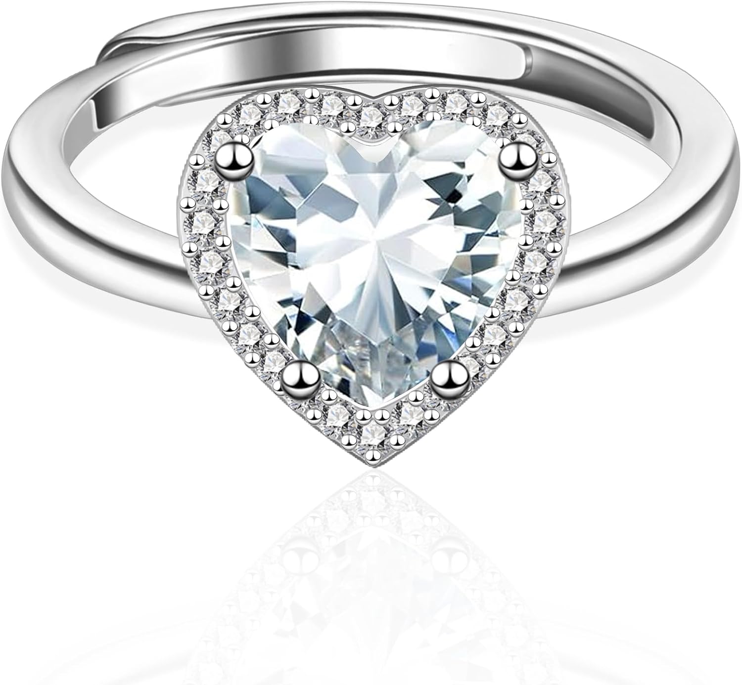 Anello A Forma Di Cuore In Argento Sterling: Gioielli Artigianali Fatti A Mano, Accenti Di Zirconia - Italia - Foto 2