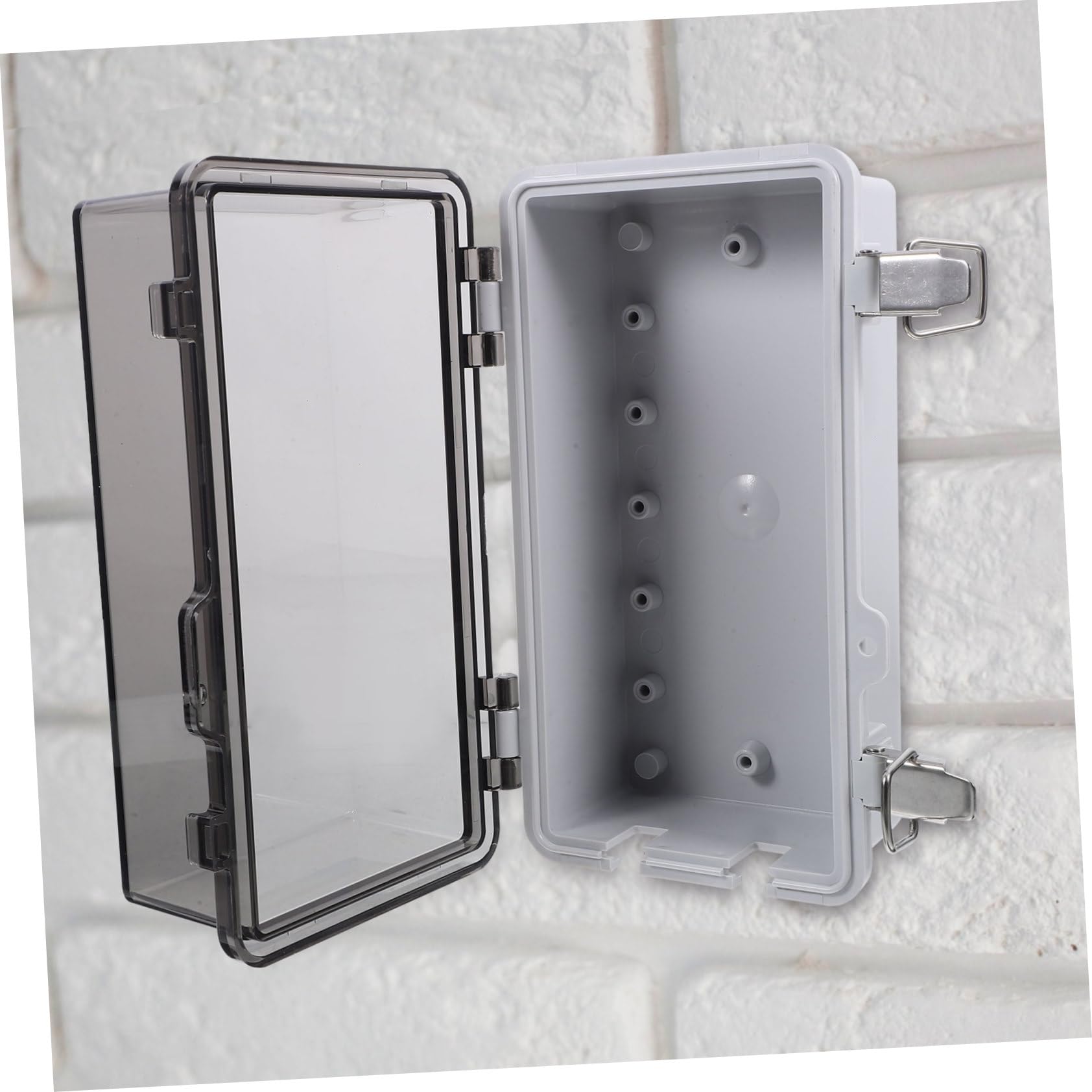 Holibanna Caja de Conexiones para Exterior, Caja Eléctrica de PC Resistente Intemperie, Diseño Transparente, Instalación Fácil para Montaje al Aire Libre