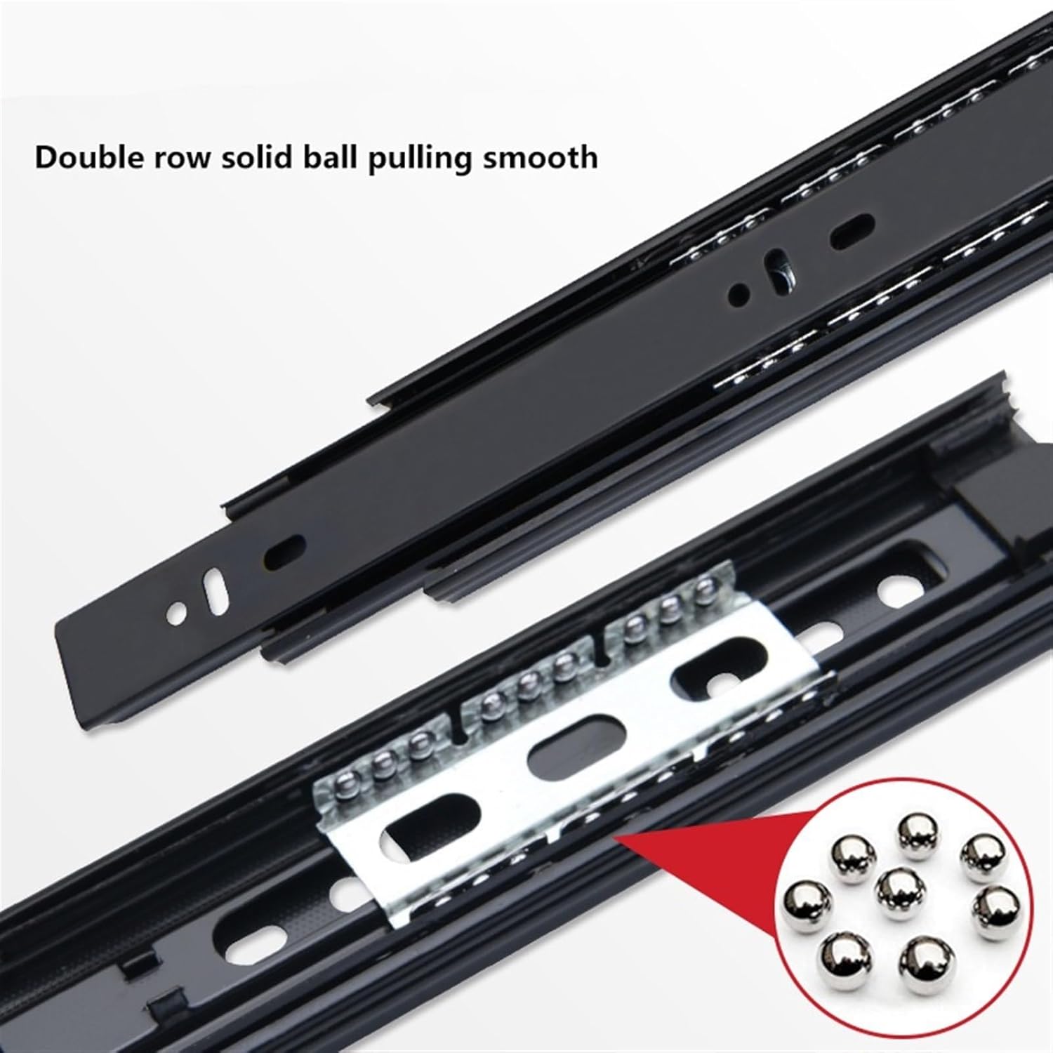 45mm Soft Close Ball Bearing Drawer Runners, 3 Folds Full Extension, Side Mount, 45kg Load Capacity, Furniture Slide(Normal12inches30cm)