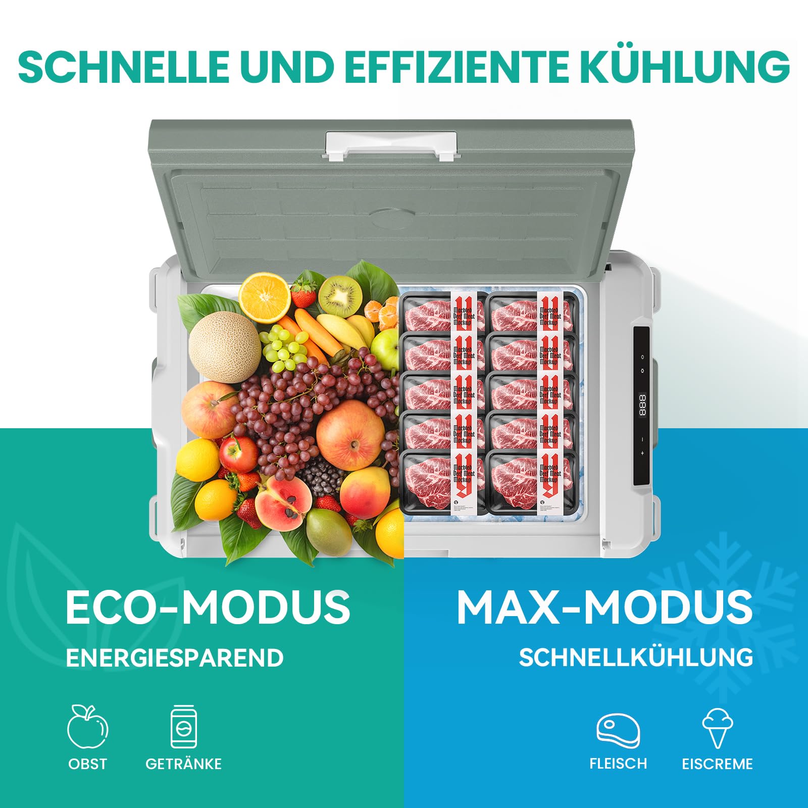 Alpicool 37L Portátil Coche Frigoríficos,2026 de GC40 Nevera Portátil Eléctrica 12/24V DC 100~240 V AC,Refrigerador de Coche para Camping,Hogar,Automóvil,20°C a -20°C, Bandeja de Hielo Incluida