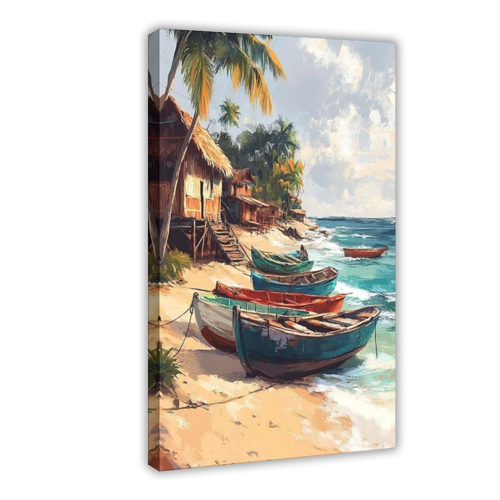 Utgn Fischerdorf Madagascar Poster Canvas Poster Wall Art Print Picture Paintings 12X18inch(30X45cm)