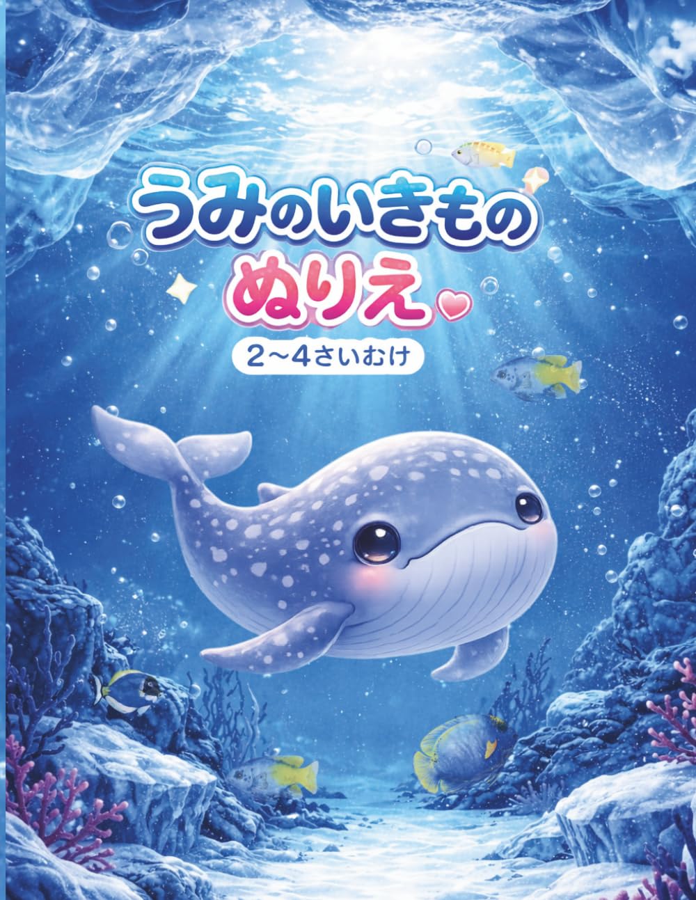 うみのいきもの ぬりえ
