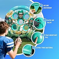 Vista 6 de 6Ft Inflatable Football Target Toss Game - Giant Outdoor Carnival Party Games for Backyard & Tailgate - Arcade Sports Toy with Electric Pump - 4
