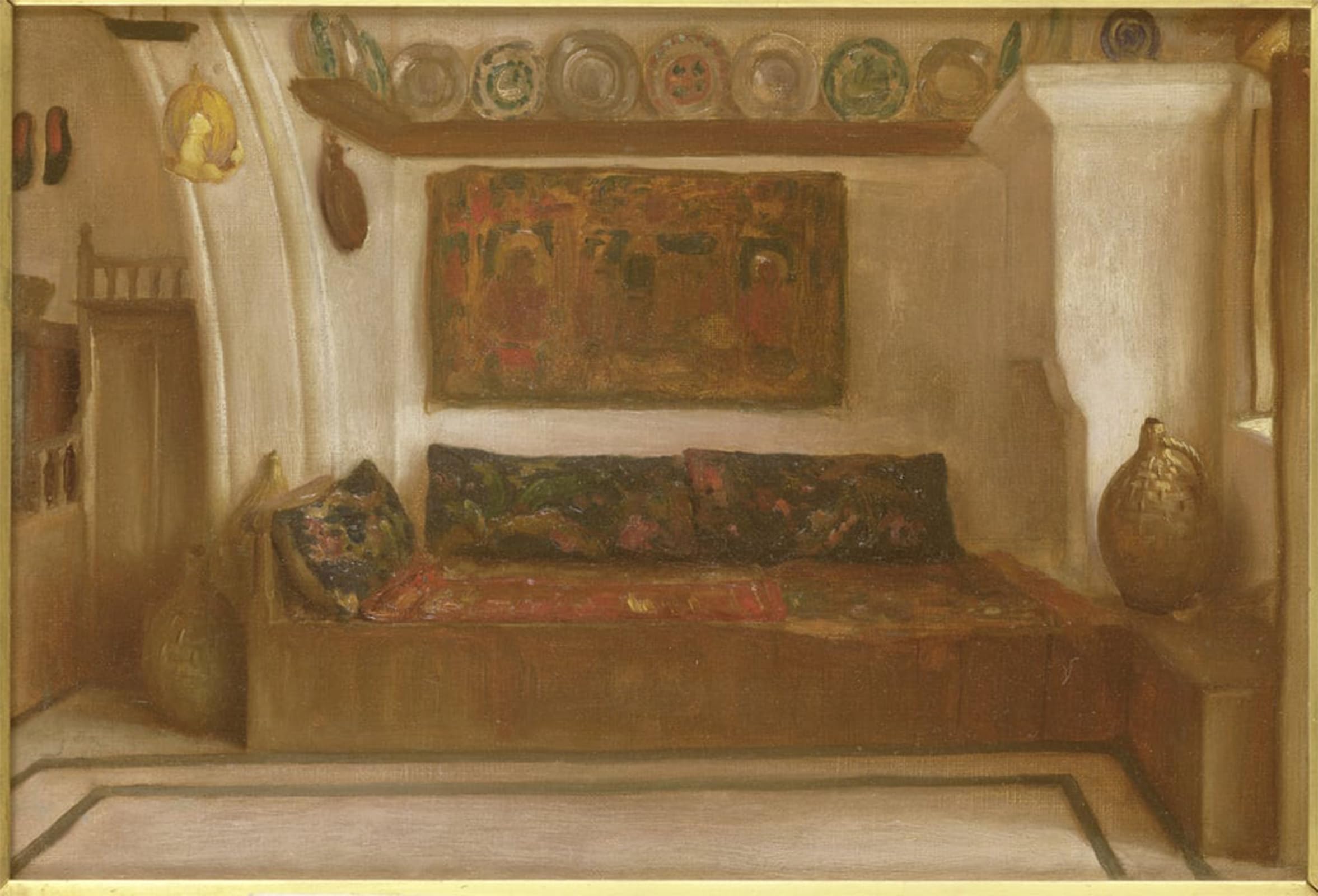 ARTXLXXBN Famous Painting Art Wall Decor Abstract Art Picture a House At Lindos Rhodes by Frederic Leighton Animal Pictures for Home Decor 60x90cm