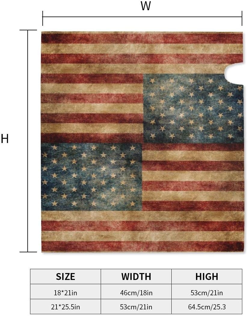 Retro American Flag Mailbox Cover Magnetic Post Box Covers Wraps Large Size 25.5x21 Inches for Garden Yard Decor