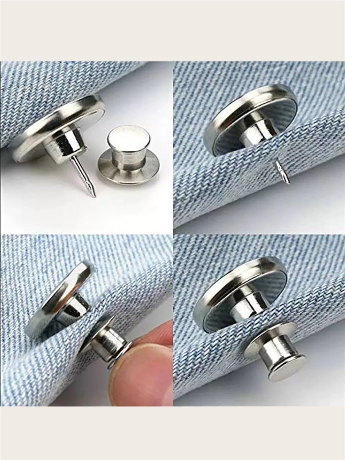 24 Stück nagelfreie, verstellbare Taillenverlängerungsknöpfe für Jeans, Hosen, abnehmbare Schnalle