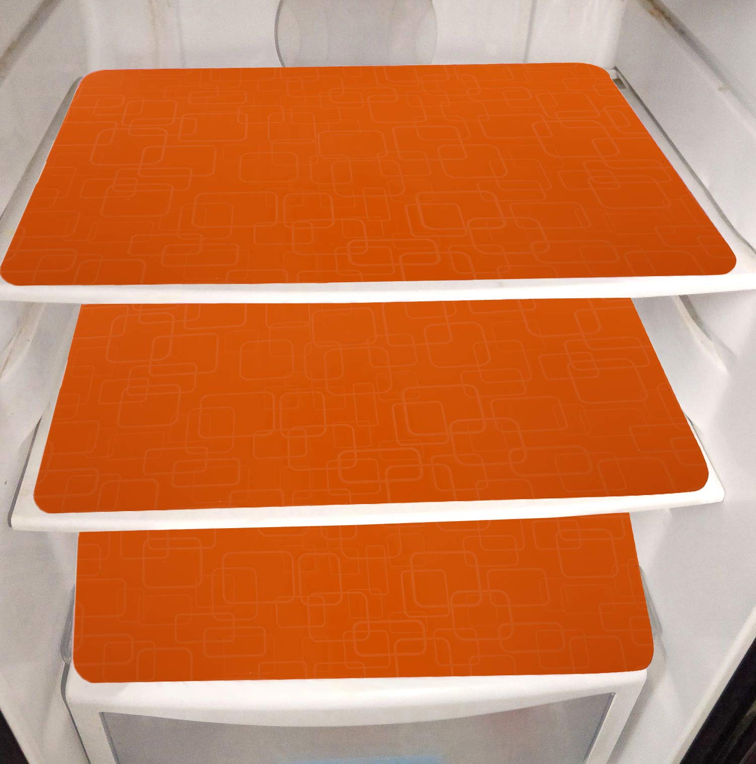 Kuber Industries Checkered Design PVC 6 Pieces Refrigerator Drawer Mats ()-CTKTC29791