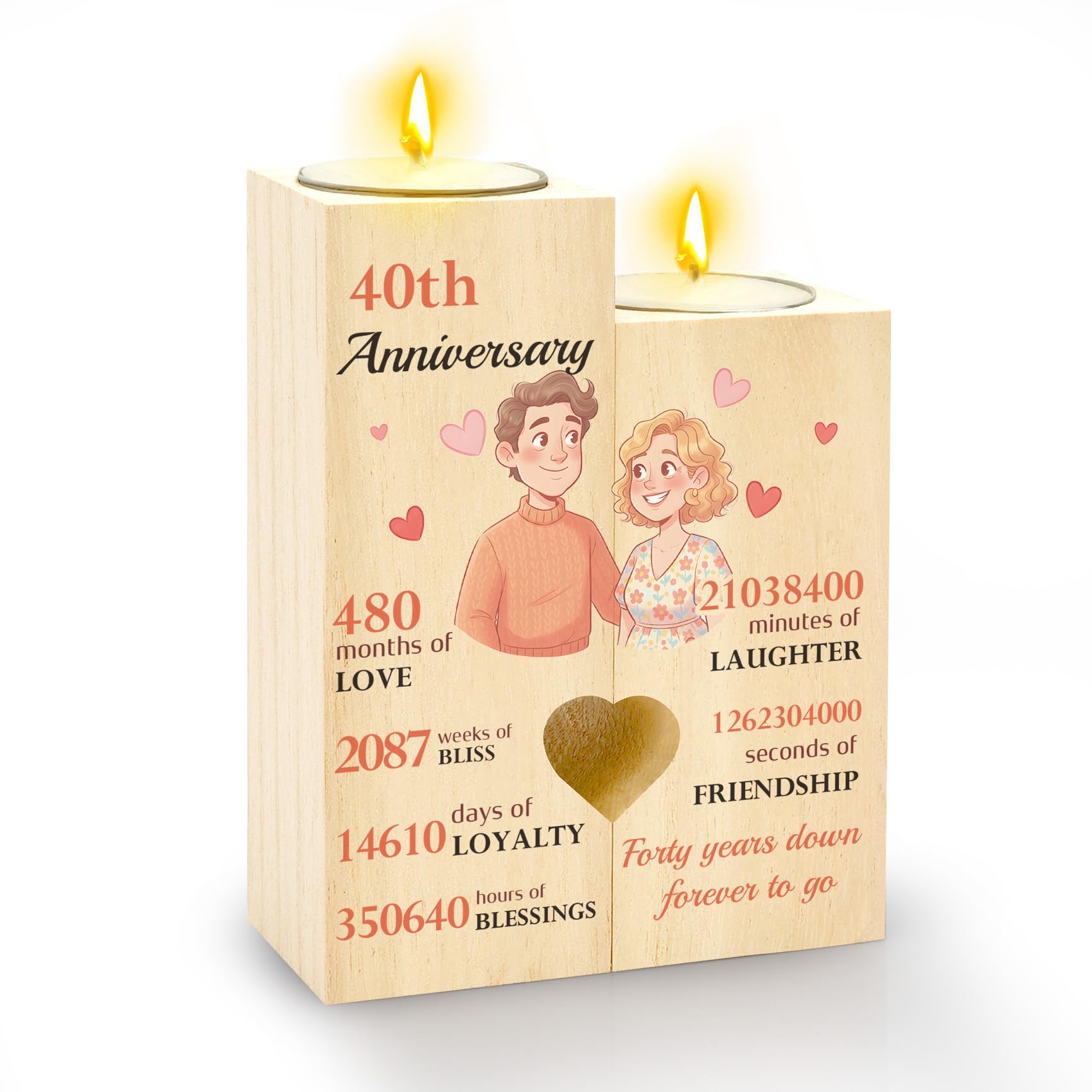 Ruby Wedding Anniversary Presents Candle Holder 40th Wedding Anniversary Presents Ruby Anniversary Presents 40th Anniversary Presents Mum and Dad Anniversary Presents for Parents