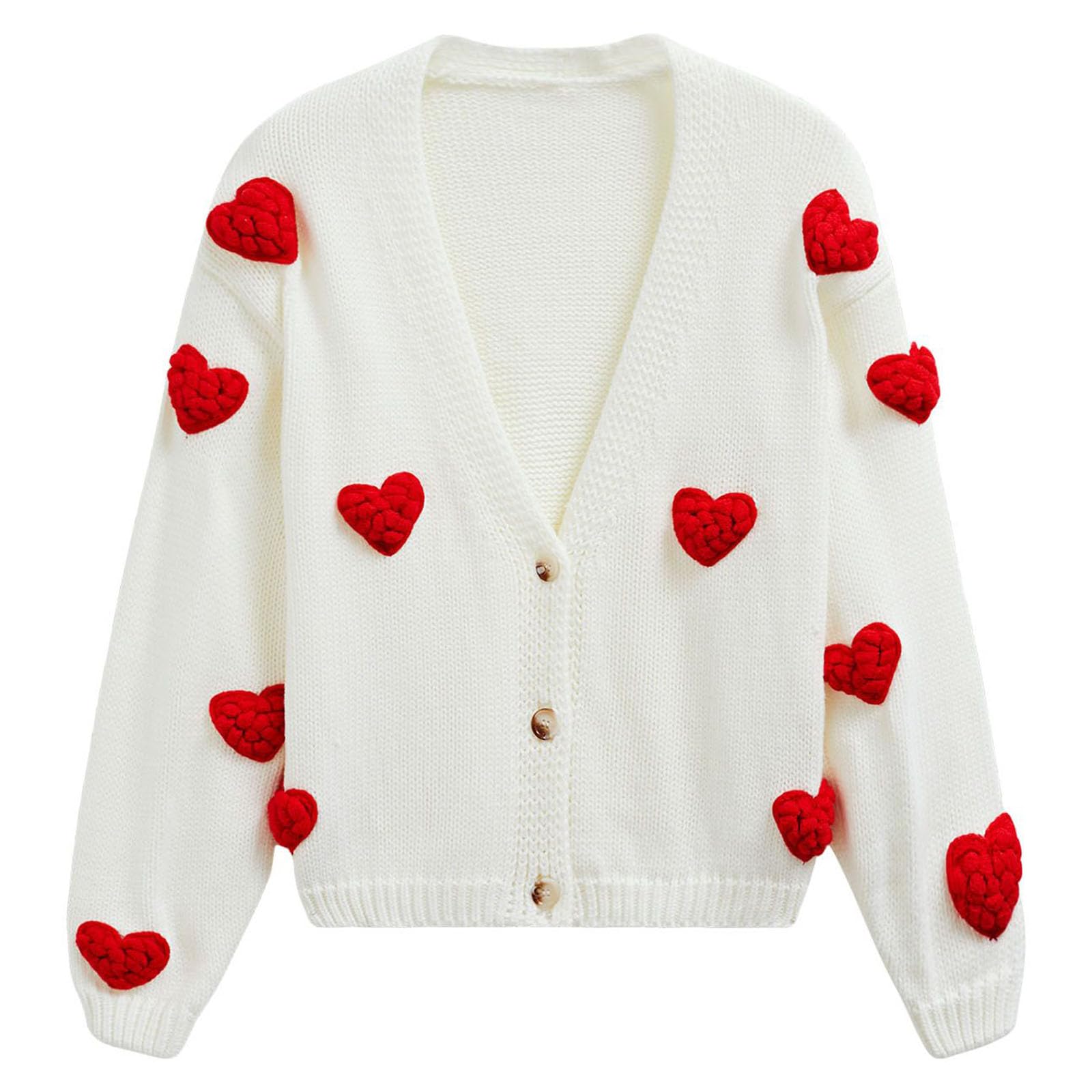 Heart Jumper Chicwish Heart Cardigan CHICWISH Women 3D Heart Open