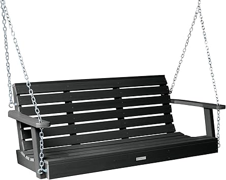 highwood Weatherly Porch Swing 5 Feet, Black