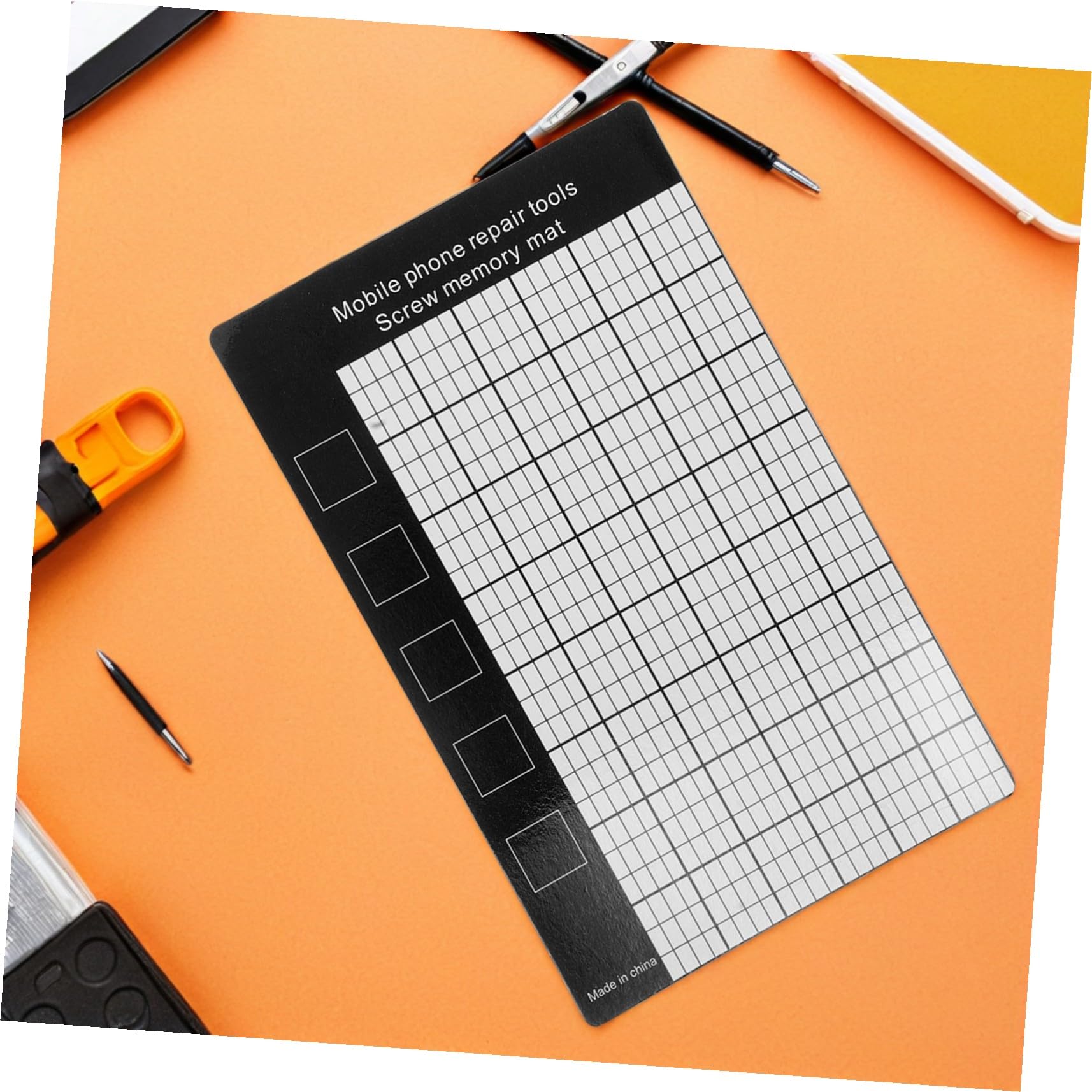 20 Pezzi Tappetino Magnetico per Viti e Parti Organizer Meccanico Antiscivolo per Riparazioni Elettroniche Pad Magnetico per Scrivania per Officina e Smontaggio Smartphone