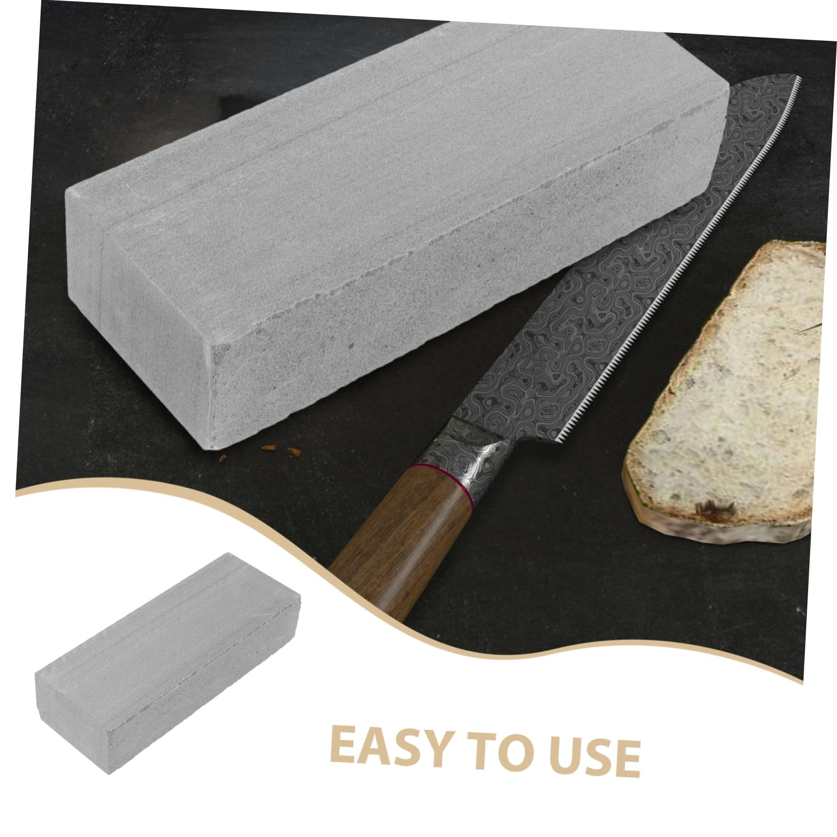Set di Pietre per Affilare Coltelli Domestico Grana Grossa | Affilatore da Cucina per Cesoie e Lame, Pietra in Pietra Angoli Arrotondati, Struttura Creativa