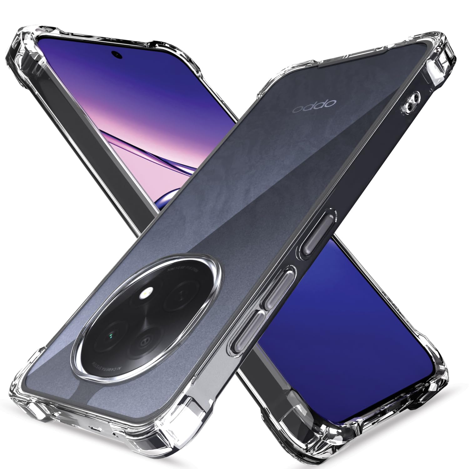 Amazon Basics Back Cover for Oppo F29 Pro 5G PC + TPU Clear Transparent Raised Edges Shockproof Protective Phone Bumper Case(Transparent)