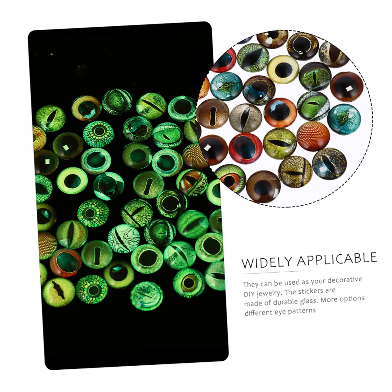 EXCEART 200piezas Ojos De Animales Simulados De Vidrio Brillantes Para Manualidades De Muñecas y Títeres Accesorios Creativos Para Proyectos Artesanales