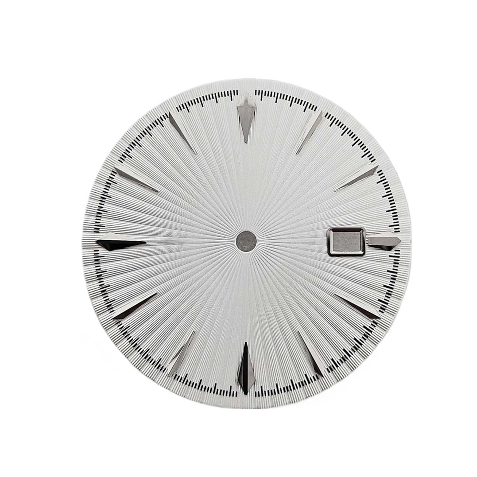 Nowe akcesoria do zegarków 35 mm w kształcie wachlarza nieświecąca tarcza z rękami odpowiednia do ruchu NH35/36, Jeden kolor, White