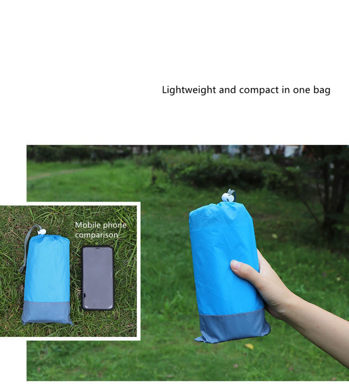 Colchoneta portátil de Bolsillo para Acampar, colchón Plegable para Acampar, colchoneta de Playa Impermeable para Subir al bebé, Manta de Picnic para Acampar, 200x210cm