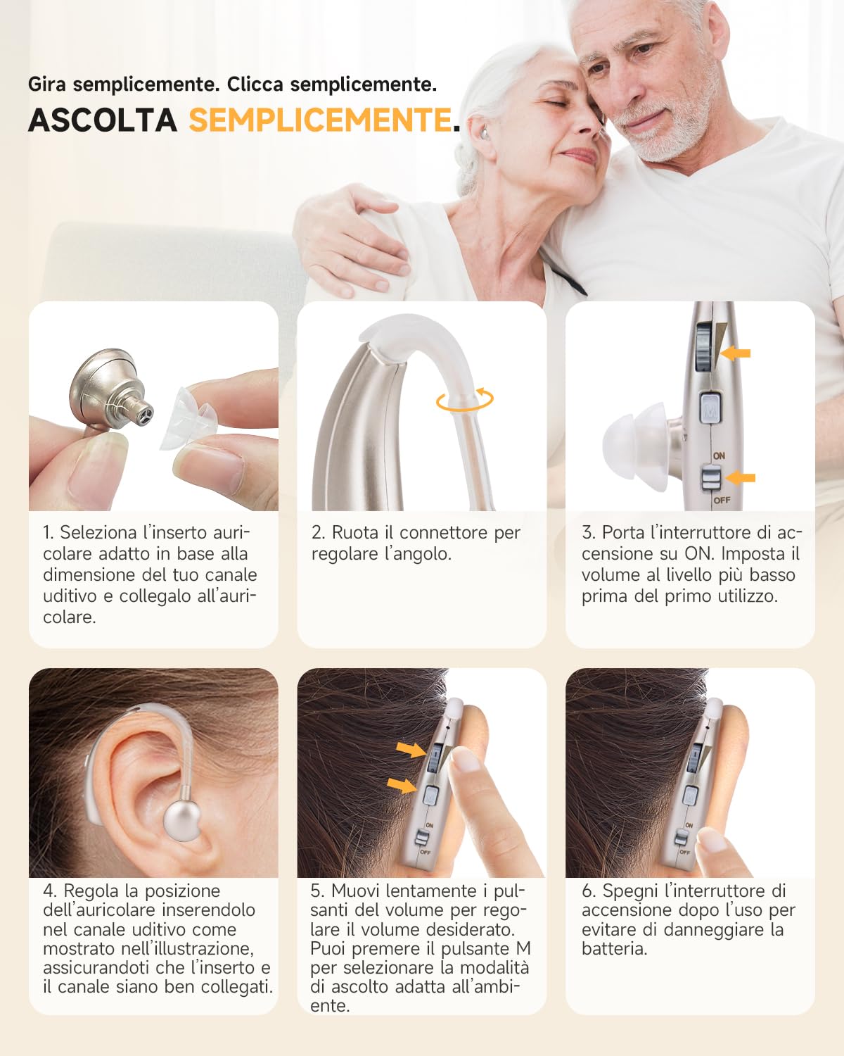 Britzgo dispositivo in Silicone, lunga durata, cancellazione intelligente del rumore, 1 coppia (argento)