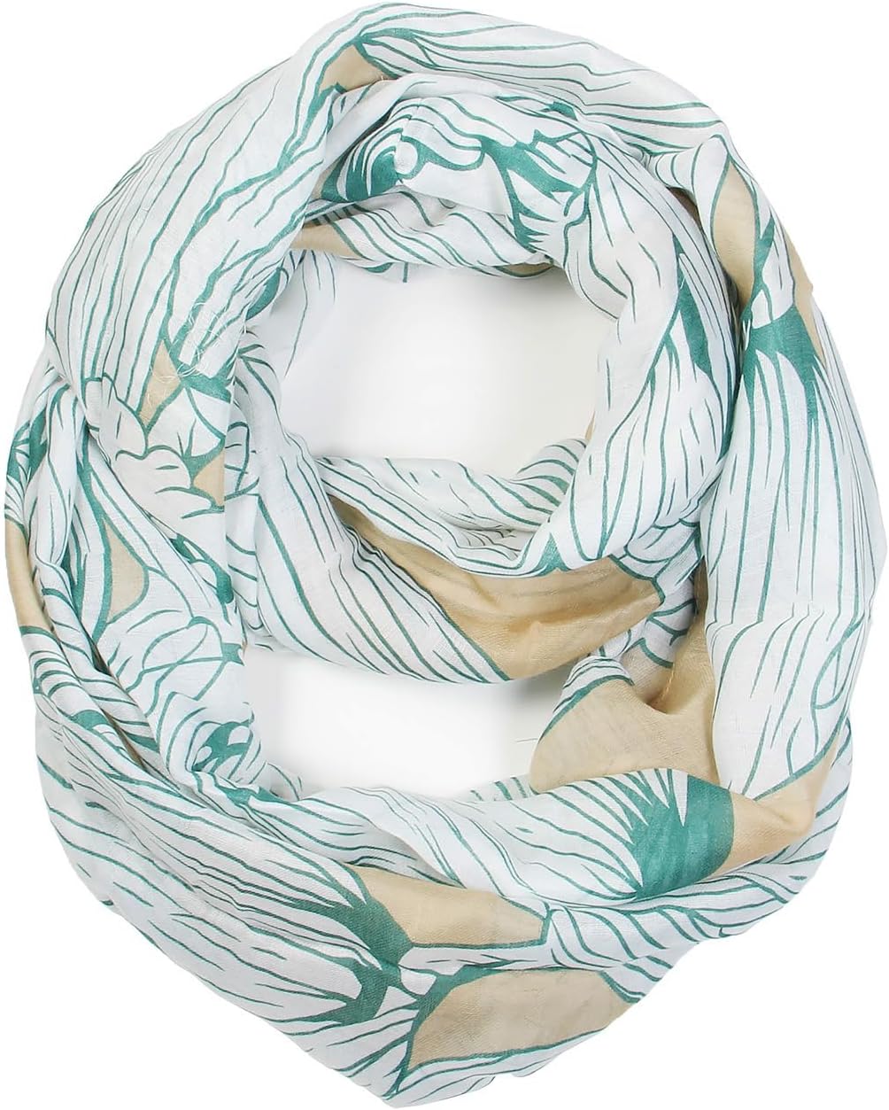 Scarfand's Romantic Rose Prints & Floral Patterns Lightweight Infinity Fashion Scarves Wraps