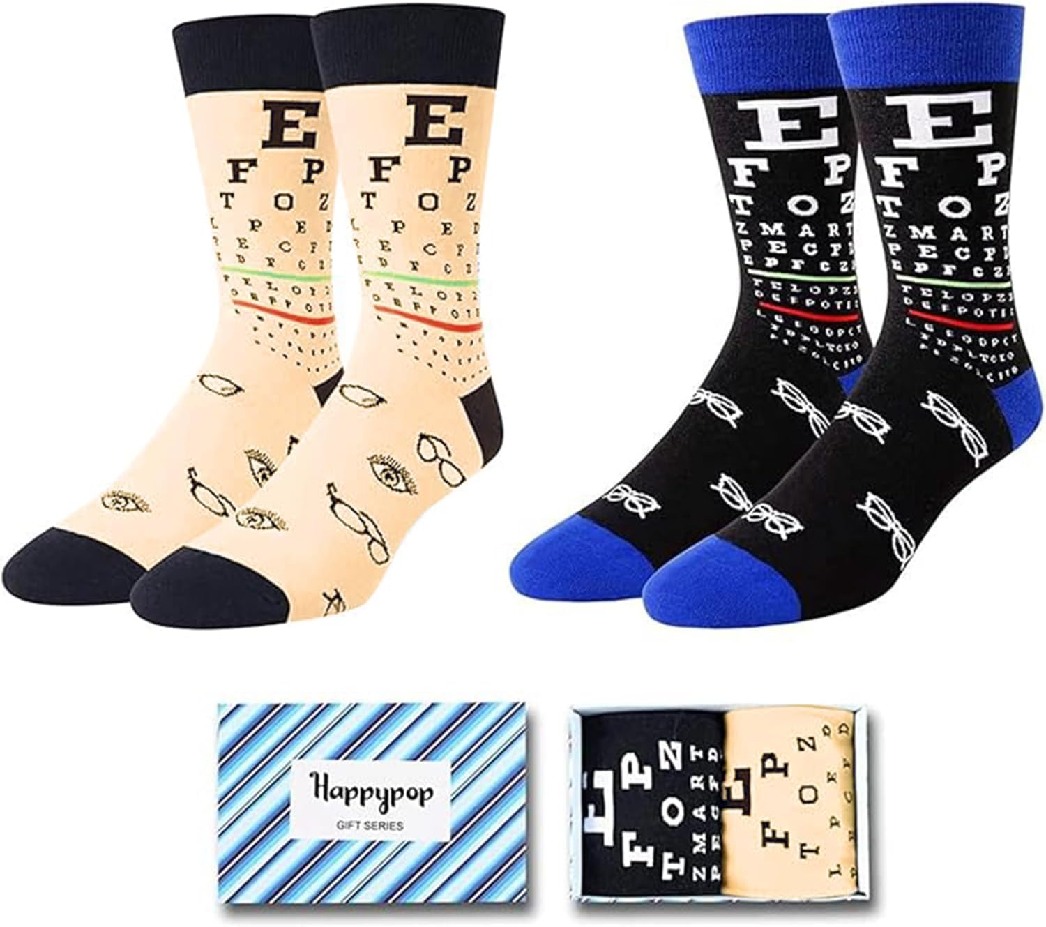 Funny Socks for Men - American Flag Optometry Golf Bowling Medical Teeth Gifts