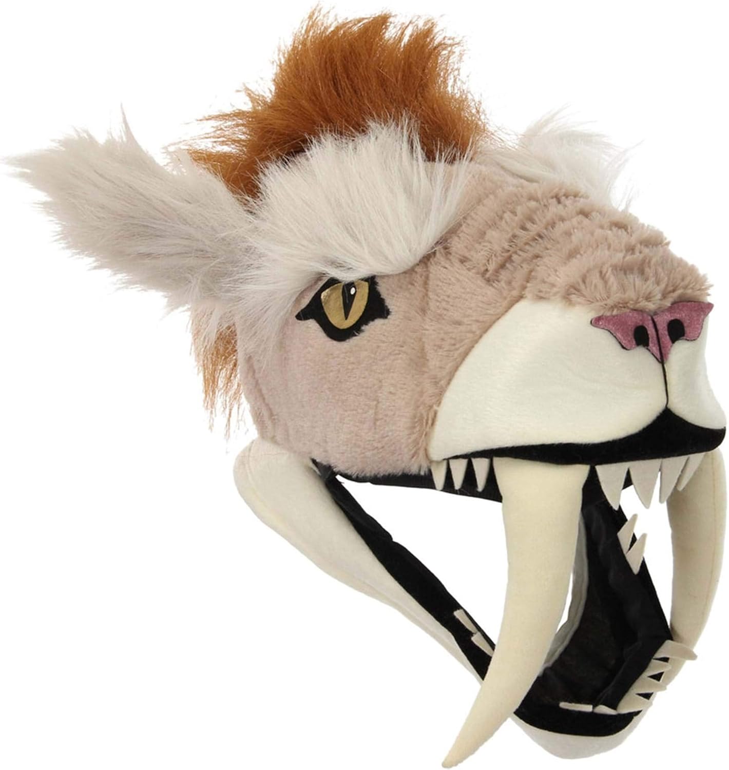 Sabertooth Jawesome Plush Hat with Adjustable Fit and Secret Pocket