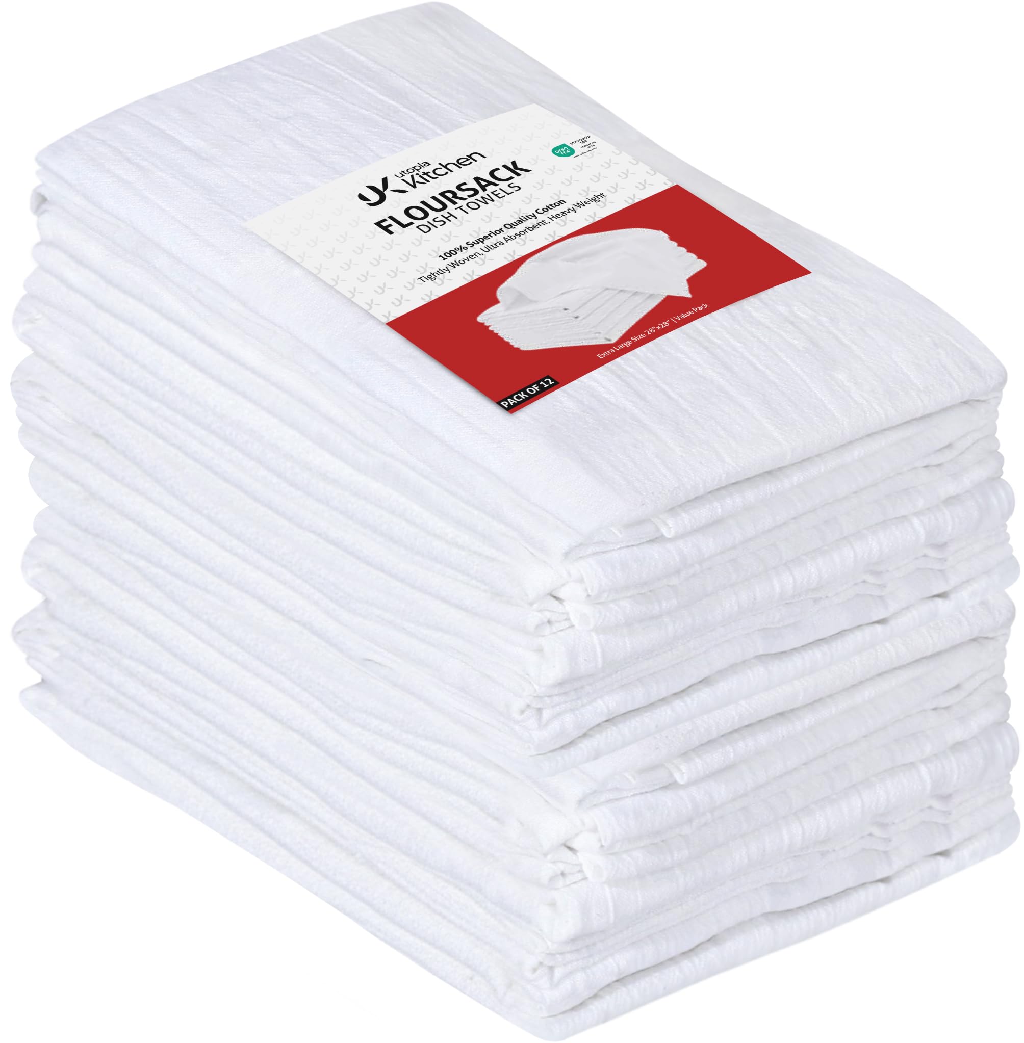 Utopia Kitchen 12‑Pack — 28 x 28 Inch