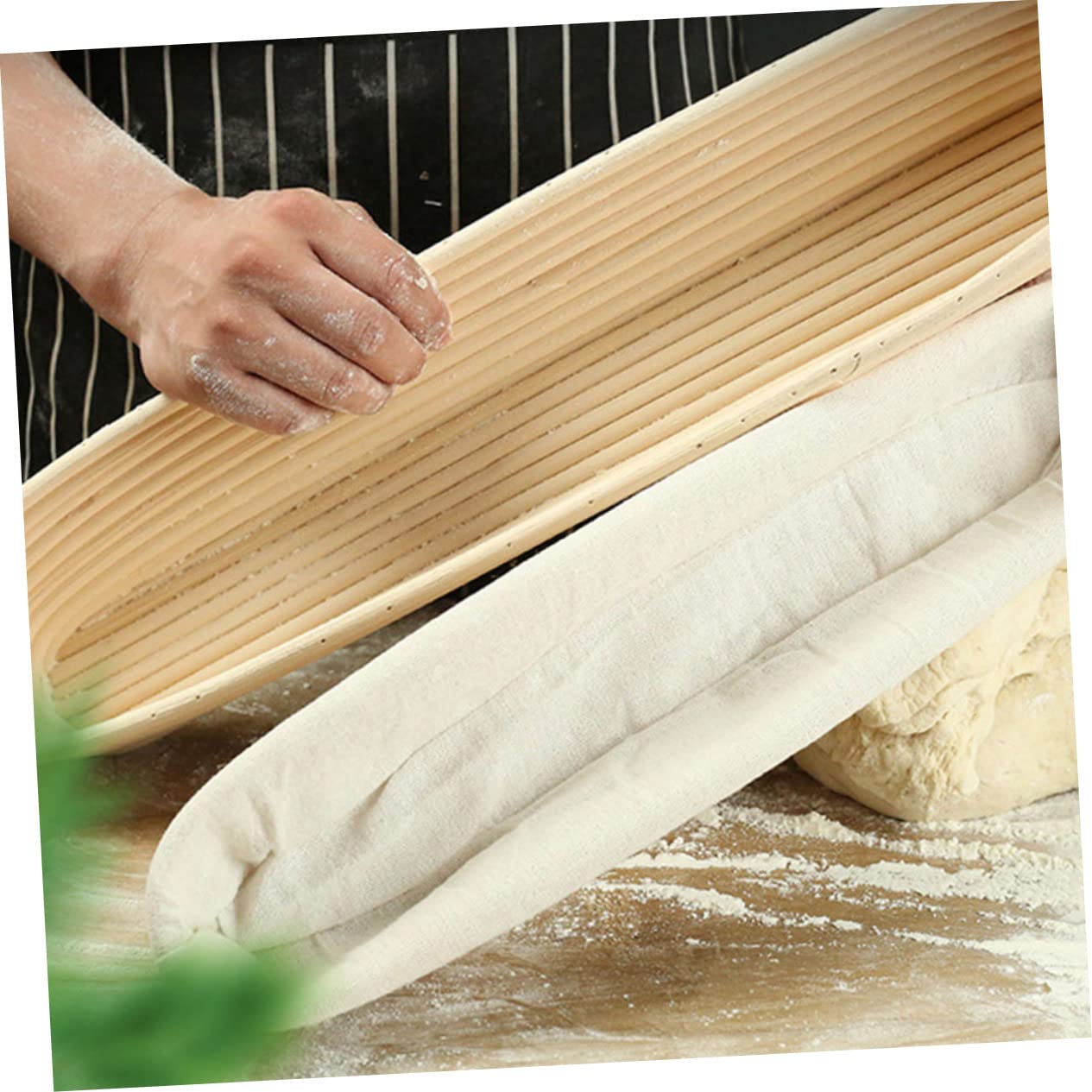 Ciieeo 2 Pièces corbeille à plus chaud outils de cuisson du préparation du cuire français vannerie boulangerie Accessoires de pâtisserie outils de vigne. Beige