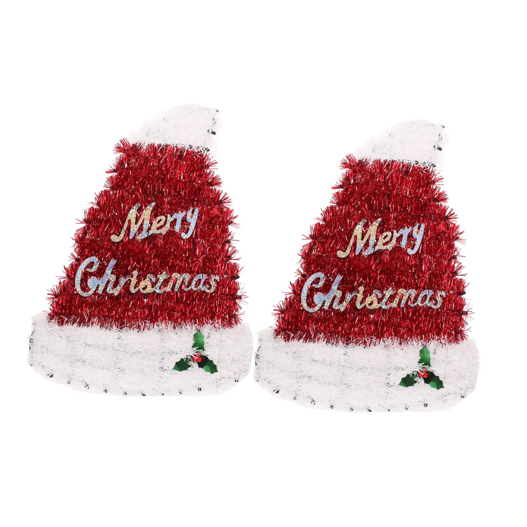 PRETYZOOM 4 Set Di Ornamenti Natalizi Da Appendere Cappello Di Babbo Natale Decorazioni Per Lalbero Di Natale Decorazioni Per La Casa Decorazioni Natalizie 2 Pezzi * 4