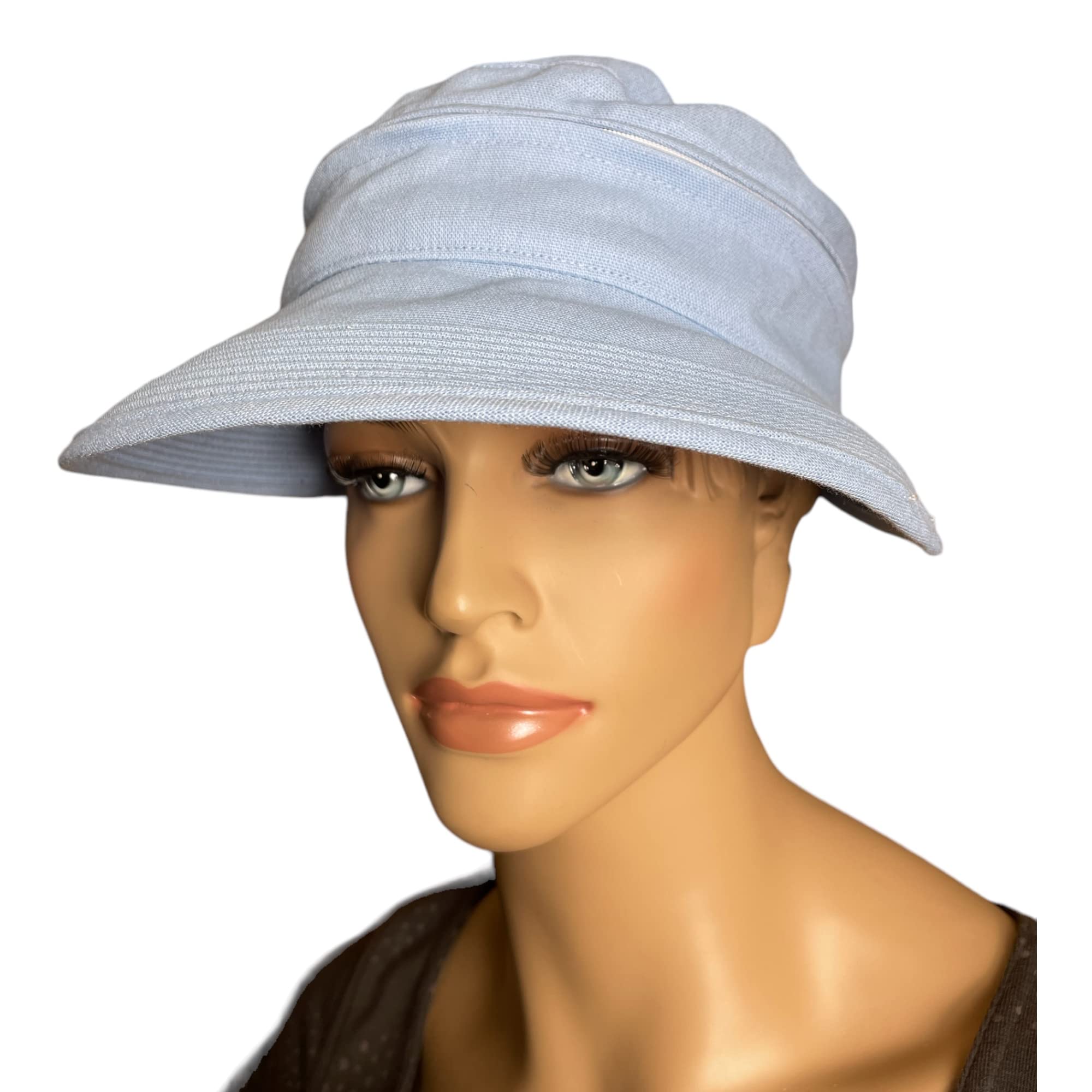 2in1 Visor Cap Sonnenhut aus Leinen Sonnencap Basecap & Sonnenschutz in Einem Unisex