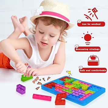 Silicone Sensory Fidget Toys for Kids Boys Girls, Puzzle Pop Game for Kids Adults Anti-Stress & Relax Squeeze Toys - Best Puzzle Gifts