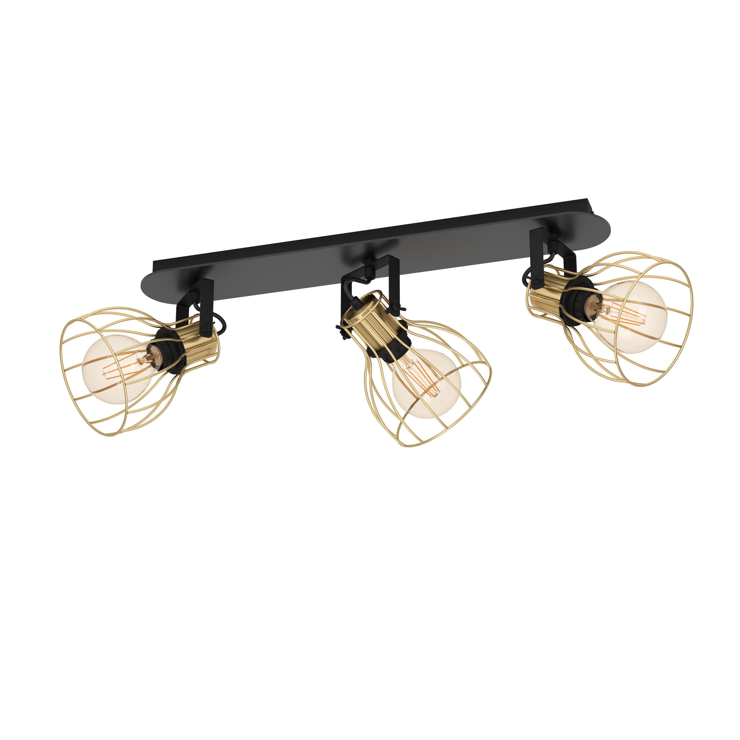Eglo Sambatello Ceiling Lamp 3-Bulb Black/Gold