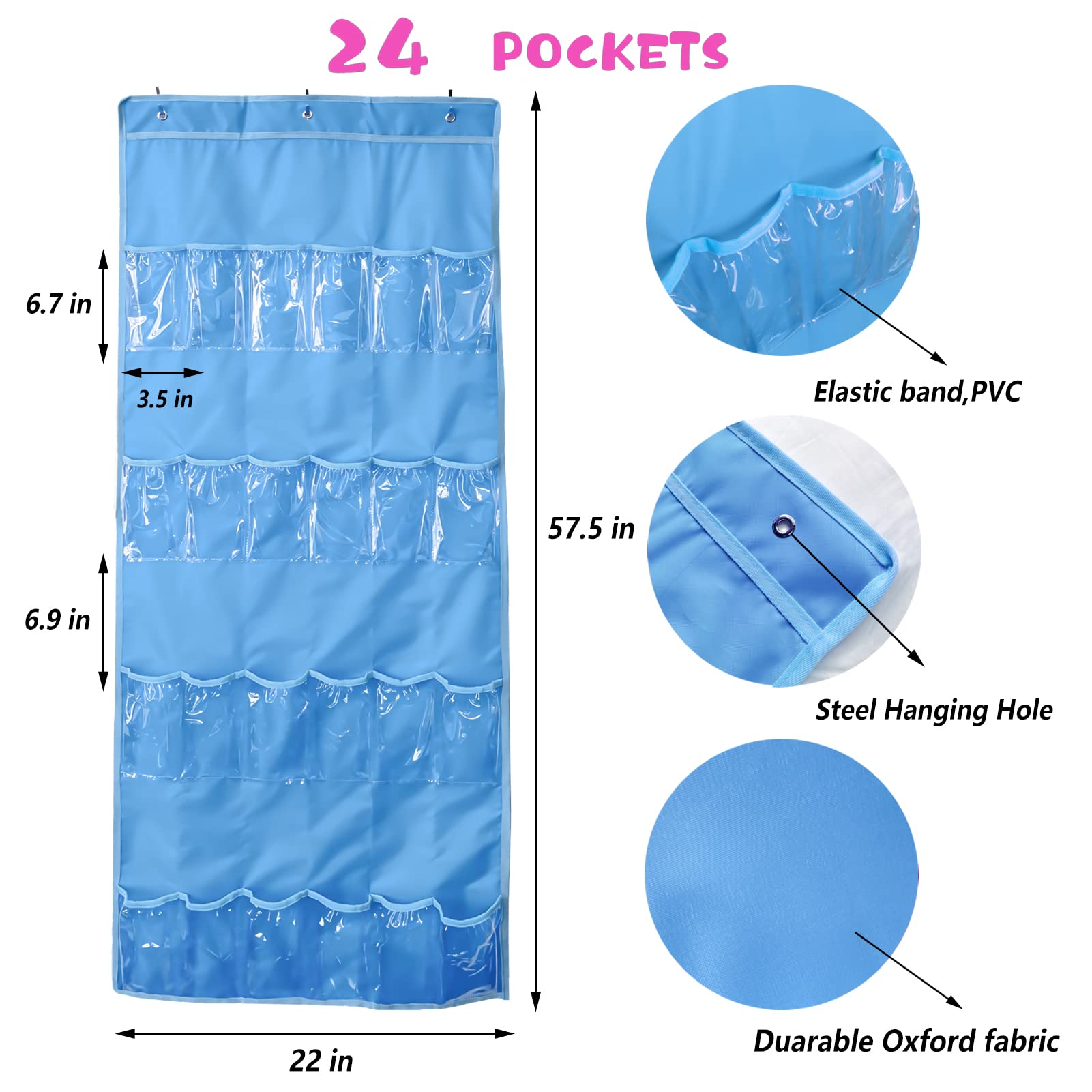DUOLAM Hanging Over Door Toy Storage Organizer (24 Pockets), Compatible with LOL OMG Dolls Surprise Doll (Toys Not Included) - Image 4
