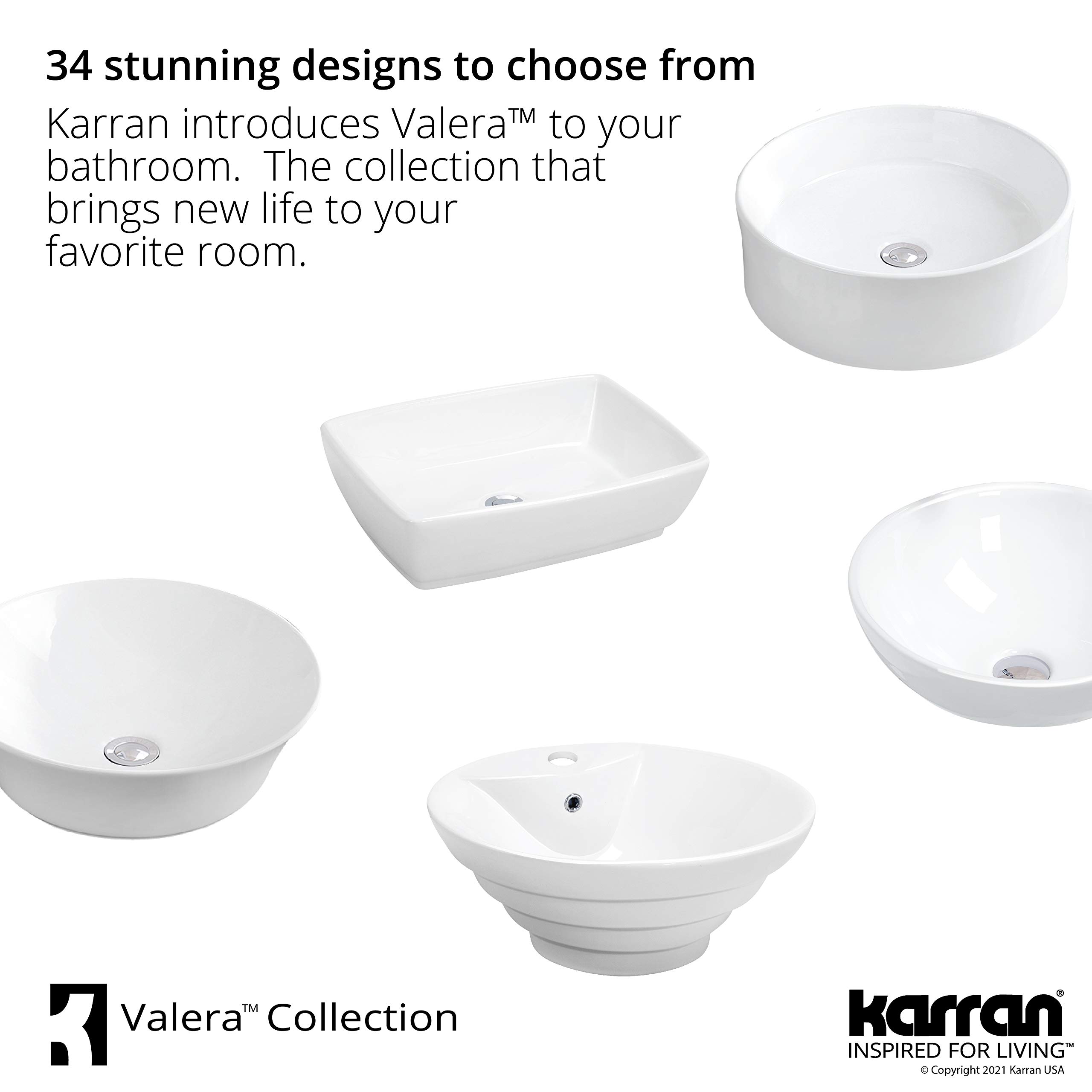 Karran Valera 19 In. Vitreous China Vessel Bathroom Sink In White VC-501-WH - The Home Depot