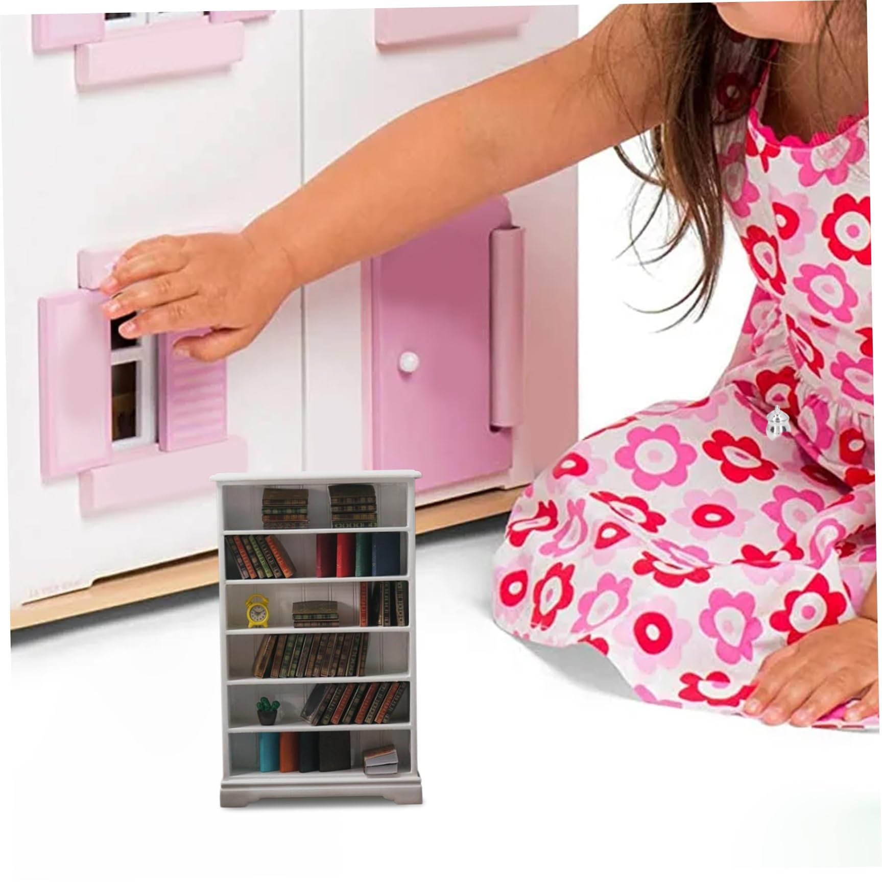 Bibliothèque Miniature Maison de Poupée 1/12 Organisateur de Rangement Étagères Bibliothèque pour Enfants Bibliothèque Miniature Maison de Poupée 1/12 Organisateur de Rangement Étagères Bibliothèque pour Enfants