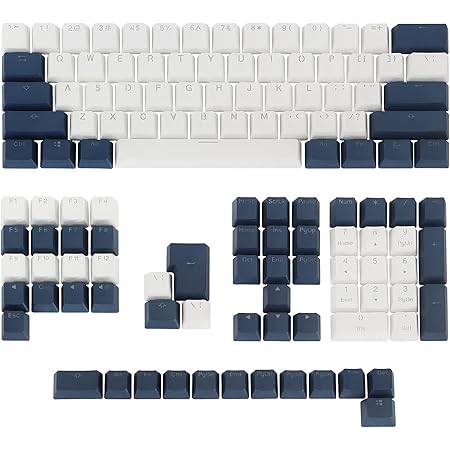 Happy Balls PBT Keycaps Backlit Cherry MX Keycap Set Doubleshot OEM Profile Translucent with Keycap Puller for US UK Layout 61 68 84 87 104 108 MX Switches Mechanical Keyboard