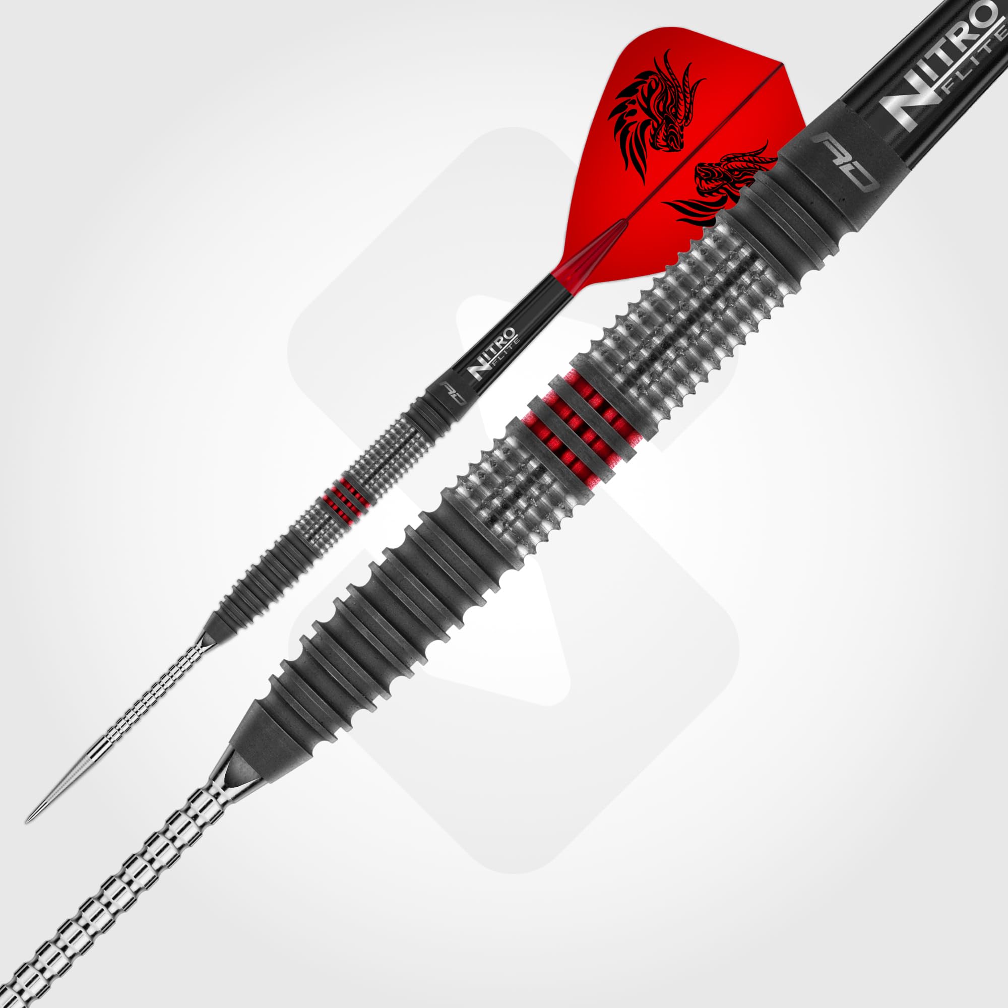 RED DRAGON Fléchettes – Joueur professionnel – Série Jonny Clayton Hiraeth – Switch Points 23 g – Fléchettes professionnelles – Jeu de fléchettes 90 % tungstène avec ailettes et tiges