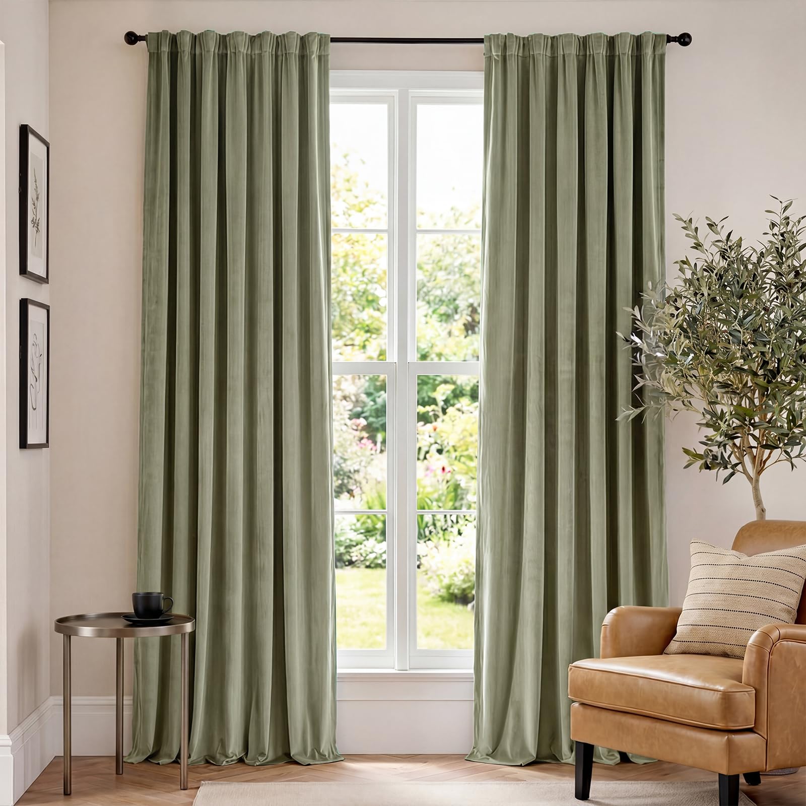 Lazzzy Textured Honeycomb Eyelet Curtains - Pair — image 1