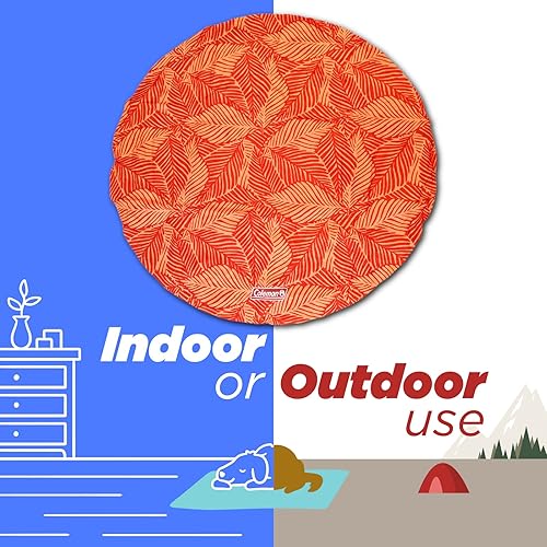 Miniatura 4 de Coleman Tapete redondo reversible para mascotas, grande, 36 pulgadas, rojo y coral