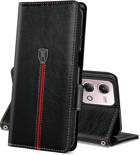 Miniatura 1 de Funda para Motorola Moto G Stylus 5G 2023, con ranuras magnéticas de cuero para tarjetas, cartera, funda protectora de TPU con función atril, funda