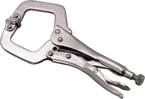 Miniatura 5 de HFS (R) 6 alicates de bloqueo con abrazadera en C de 11 pulgadas, con almohadillas giratorias, mesa de alicates de bloqueo tipo C para soldadura y