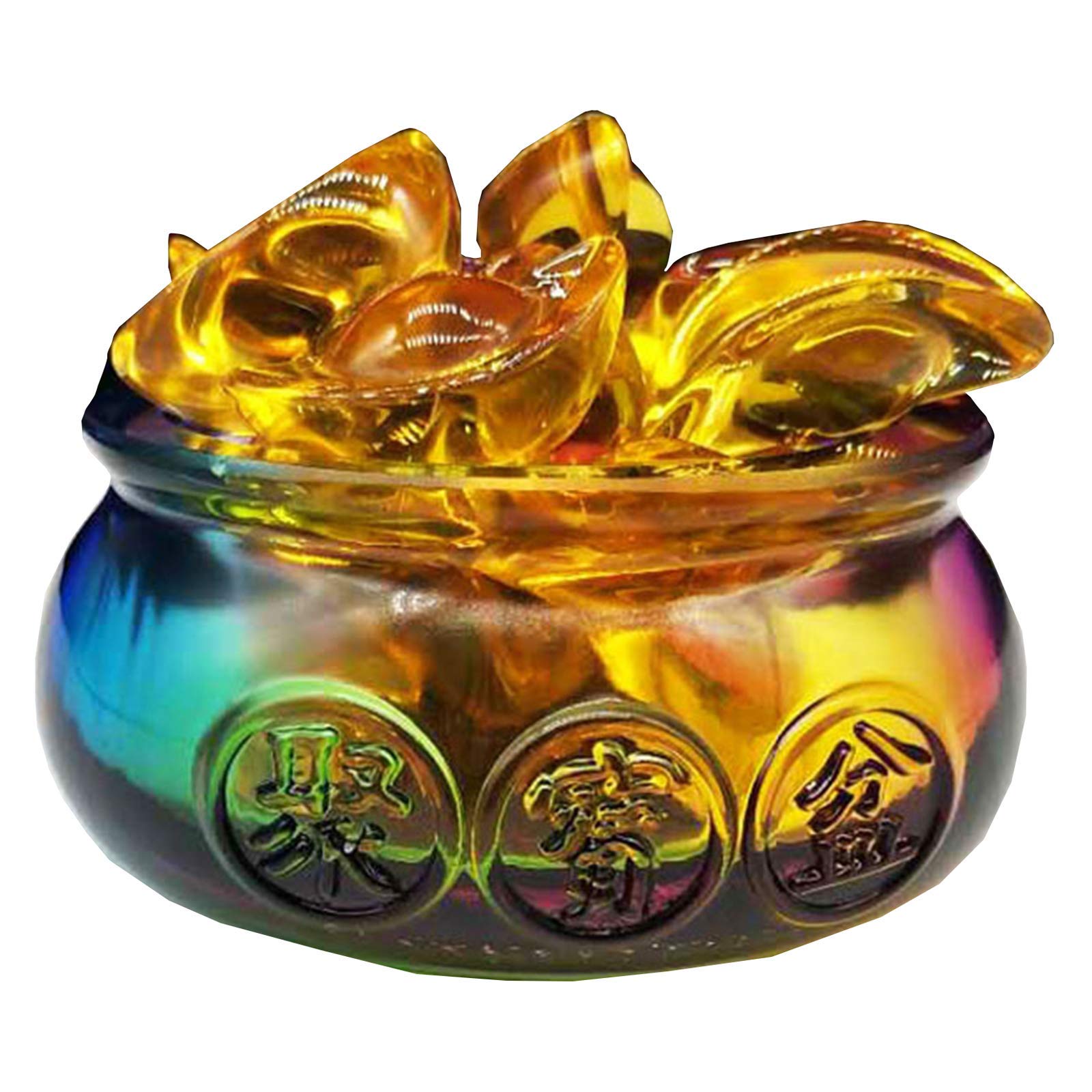YNIYUJKL Treasure Basin Feng Shui Crystal Statues And Figurines, Wealth Prosperity Sculptures Home Decor, Best Housewarming Congratulatory Decor,B,B-A