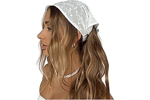 Women's Boho Head Scarf: Embroidered Headband & Hair Bandana