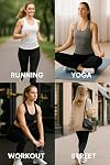 Sunzel Sunlissia Leggings pour les femmes, haute taille tummy contrôle pantalons de yoga pour la gym d'entraînement